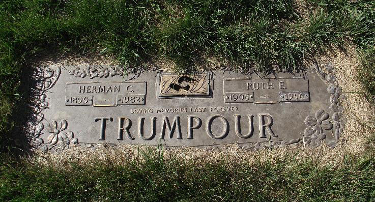 TRUMPOUR (PETERSON), Ruth E 1905-1996-Tombstone